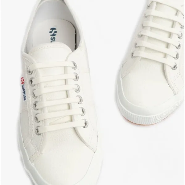 2750 TUMBLED Ladies Leather Trainers White