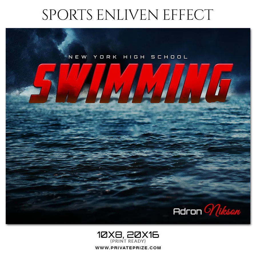 Adron Nikson Swimming - Sports Enliven Effect Photography Template