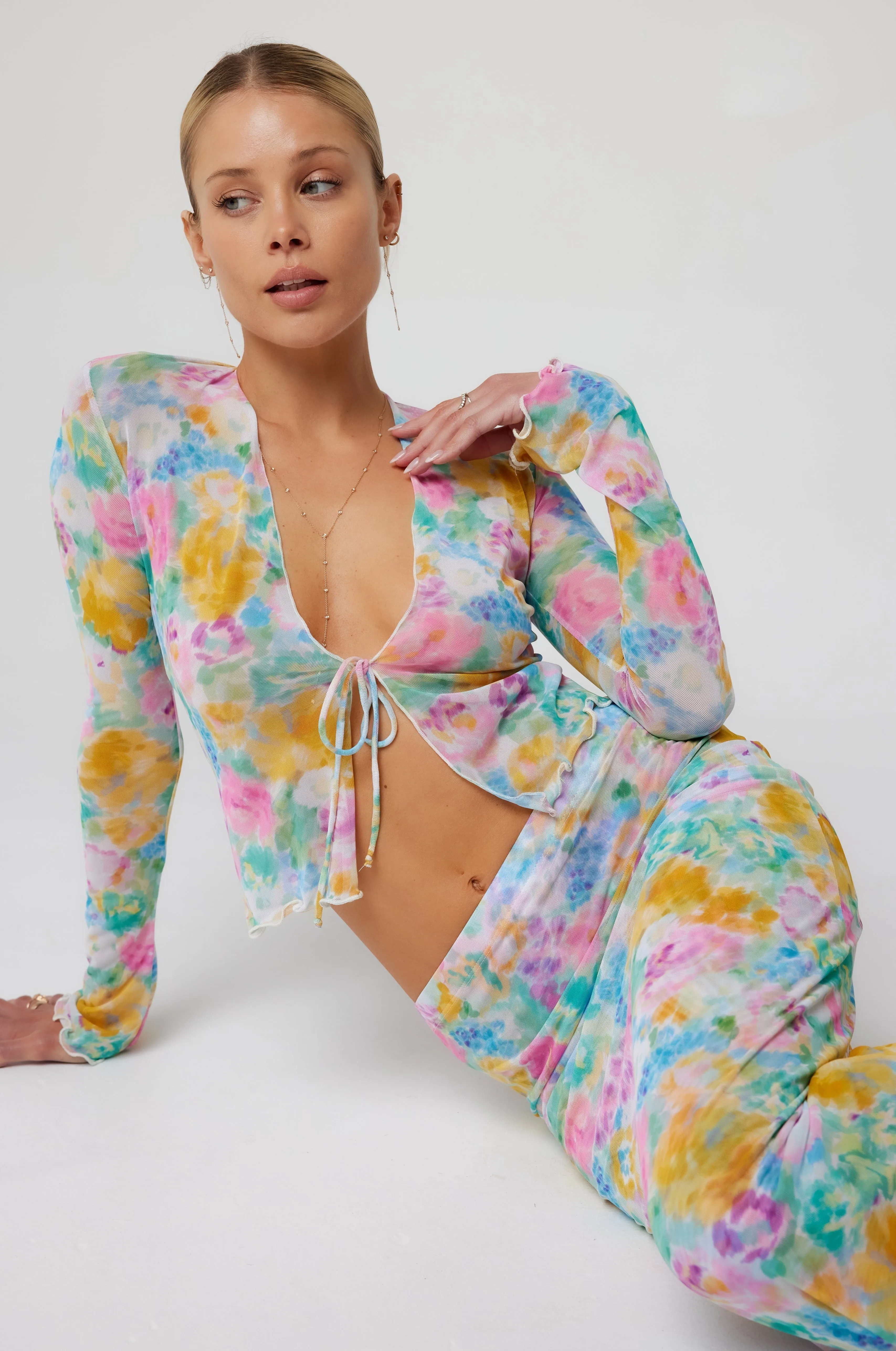 Aliyah Mesh Top in Canvas