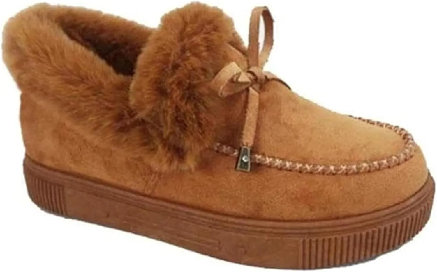 Ankle Boots For Women Comfy Snow Boots Winter Warm Slip On Outdoor Fur Lined Comfortable Fashion Casual Loafers Shoes