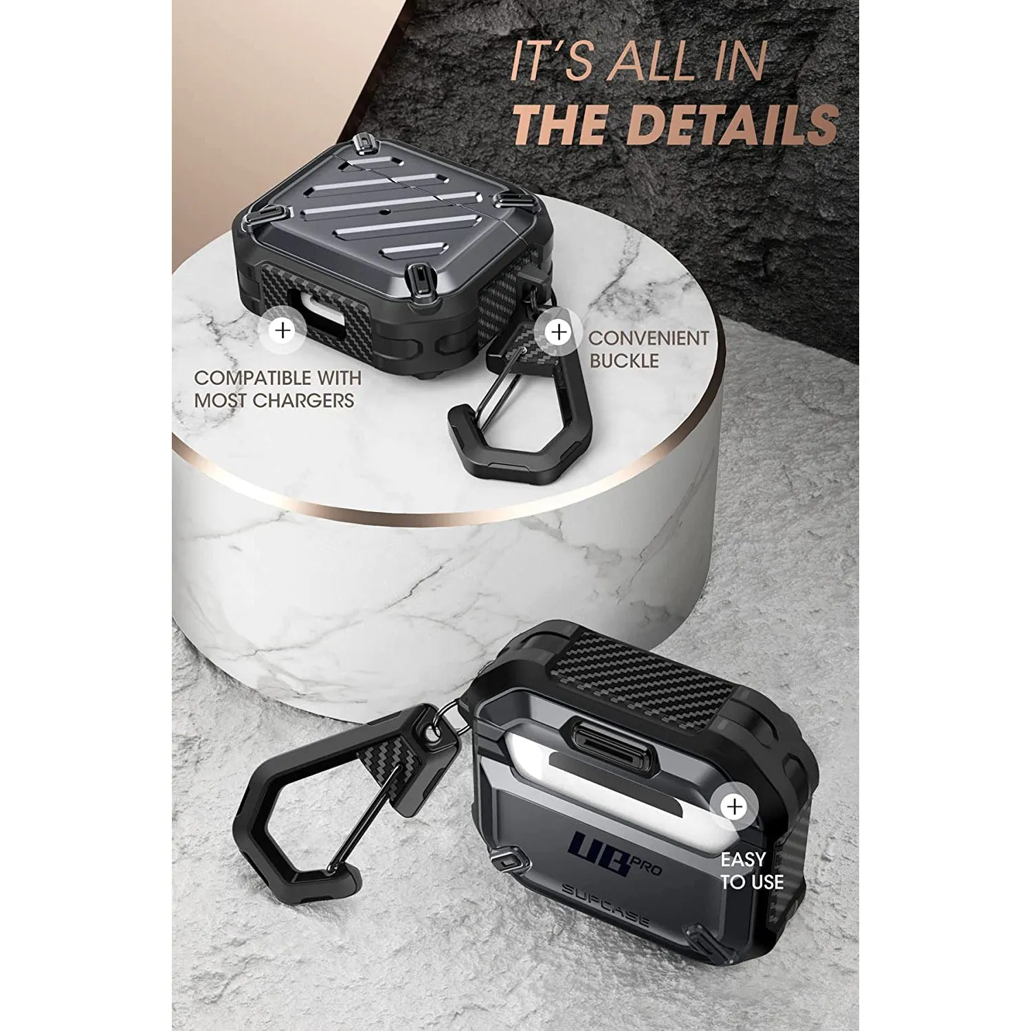 Apple AirPods 3 Unicorn Beetle PRO Rugged Case-Black
