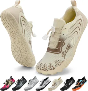 ATHMILE Water Shoes for Women Men Quick Dry Beach Barefoot Aqua Swim Shoes Non-Slip for Wading Rafting Hiking Kayaking
