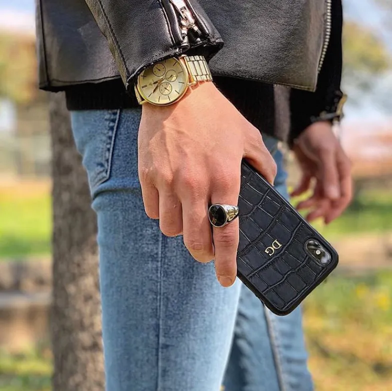 Black Croc iPhone XR Case