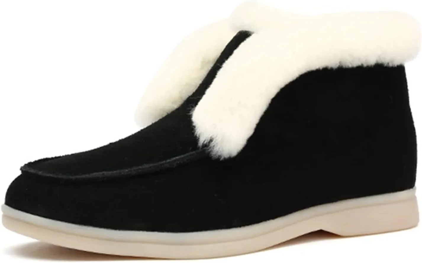 Boots For Women Ankle Booties Winter Snow Boots Warm Comfortable Slip On Outdoor Fur Lined Thickening Loafers Shoes