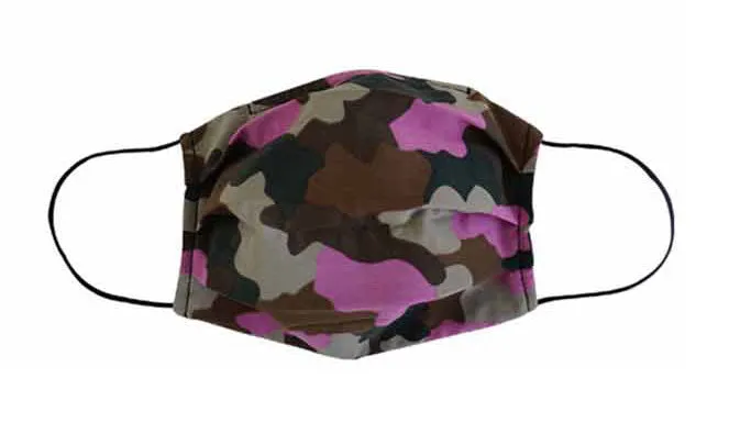 Camouflage Purple Fabric Face Mask (Adult/Child)