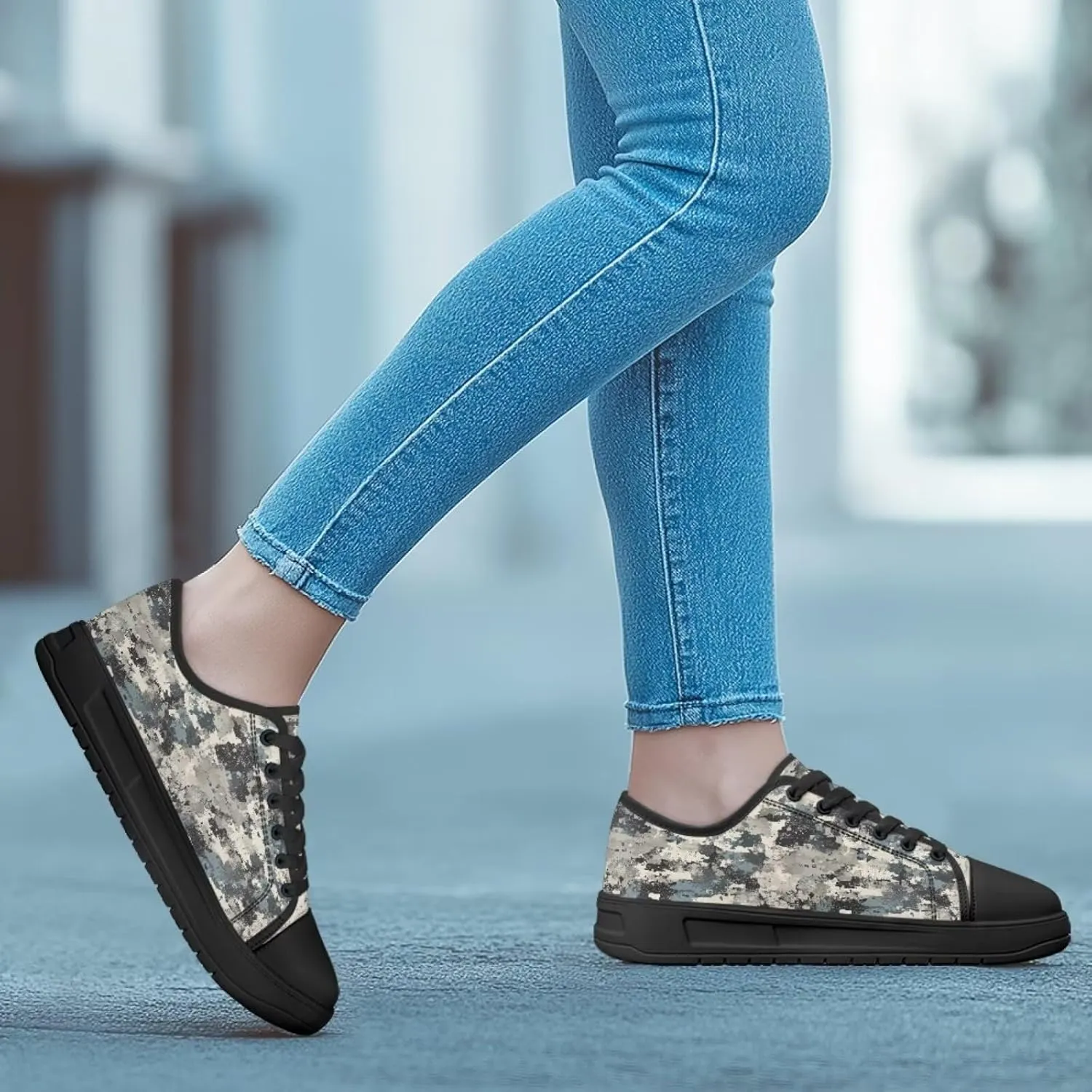 Canvar Shoes for Women Men Lace up Low Top Platform Sneakers for Walking Hiking Running