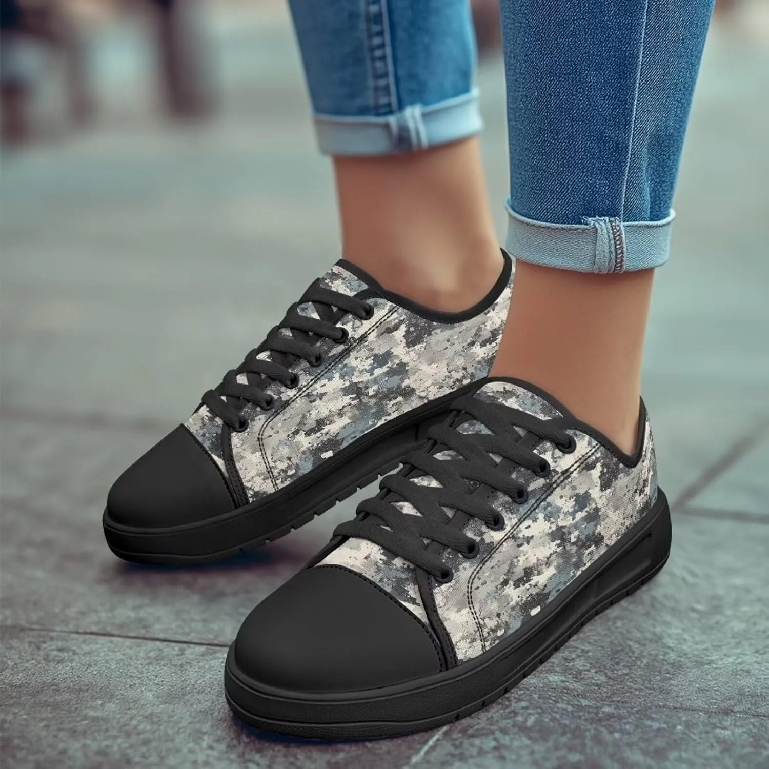 Canvar Shoes for Women Men Lace up Low Top Platform Sneakers for Walking Hiking Running