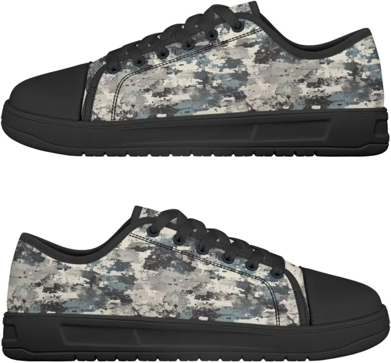 Canvar Shoes for Women Men Lace up Low Top Platform Sneakers for Walking Hiking Running