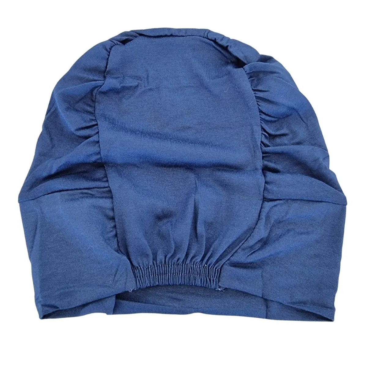 Closed Elastic Cotton Hijab Cap - Blue