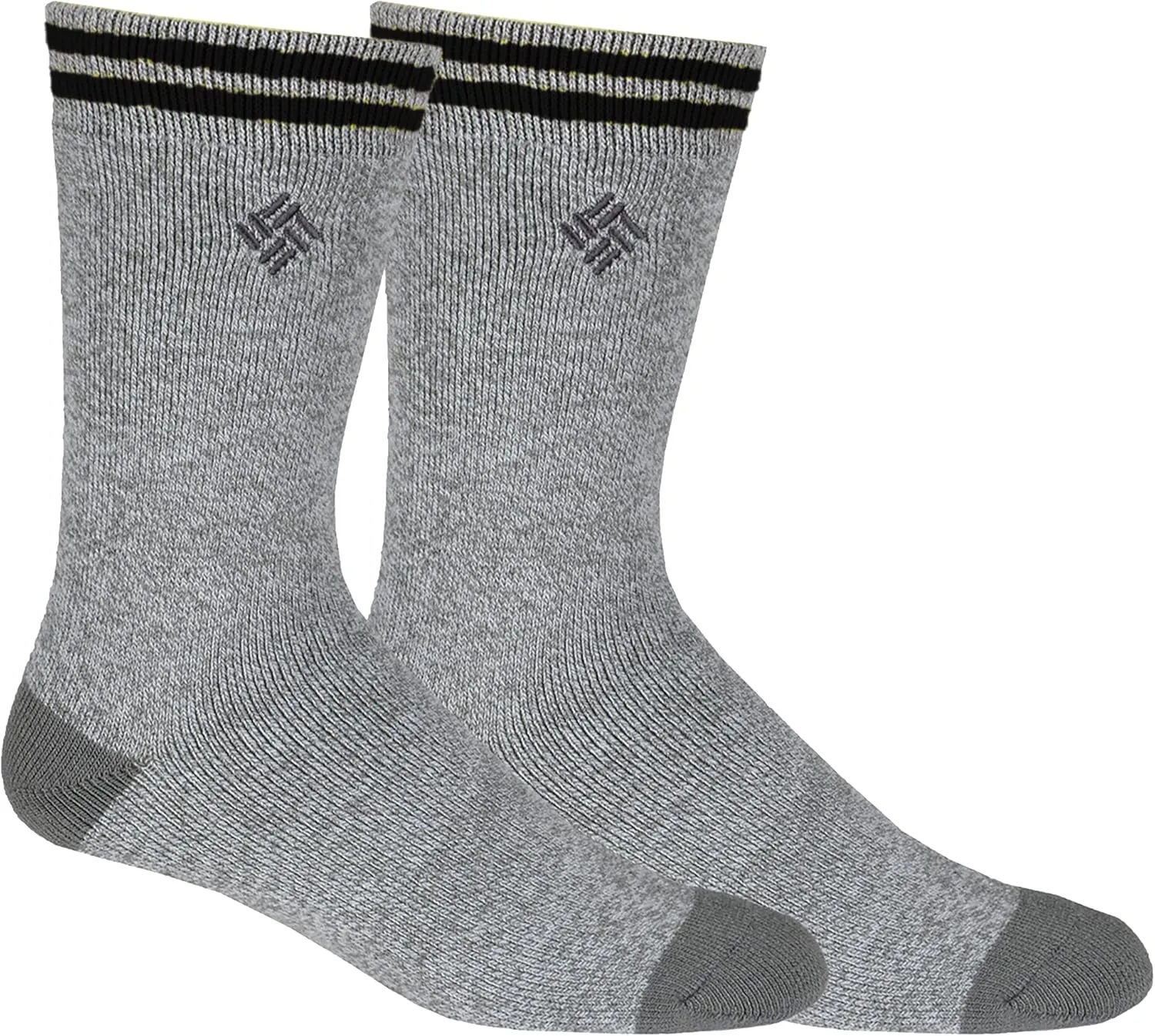 Columbia 2-Pack Medium Weight Fleece Thermal Grey/Grey 10-13 (Shoe Size 6-12 US Men's)