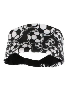 Crazy Soccer Headband with Soccer Ball Logos