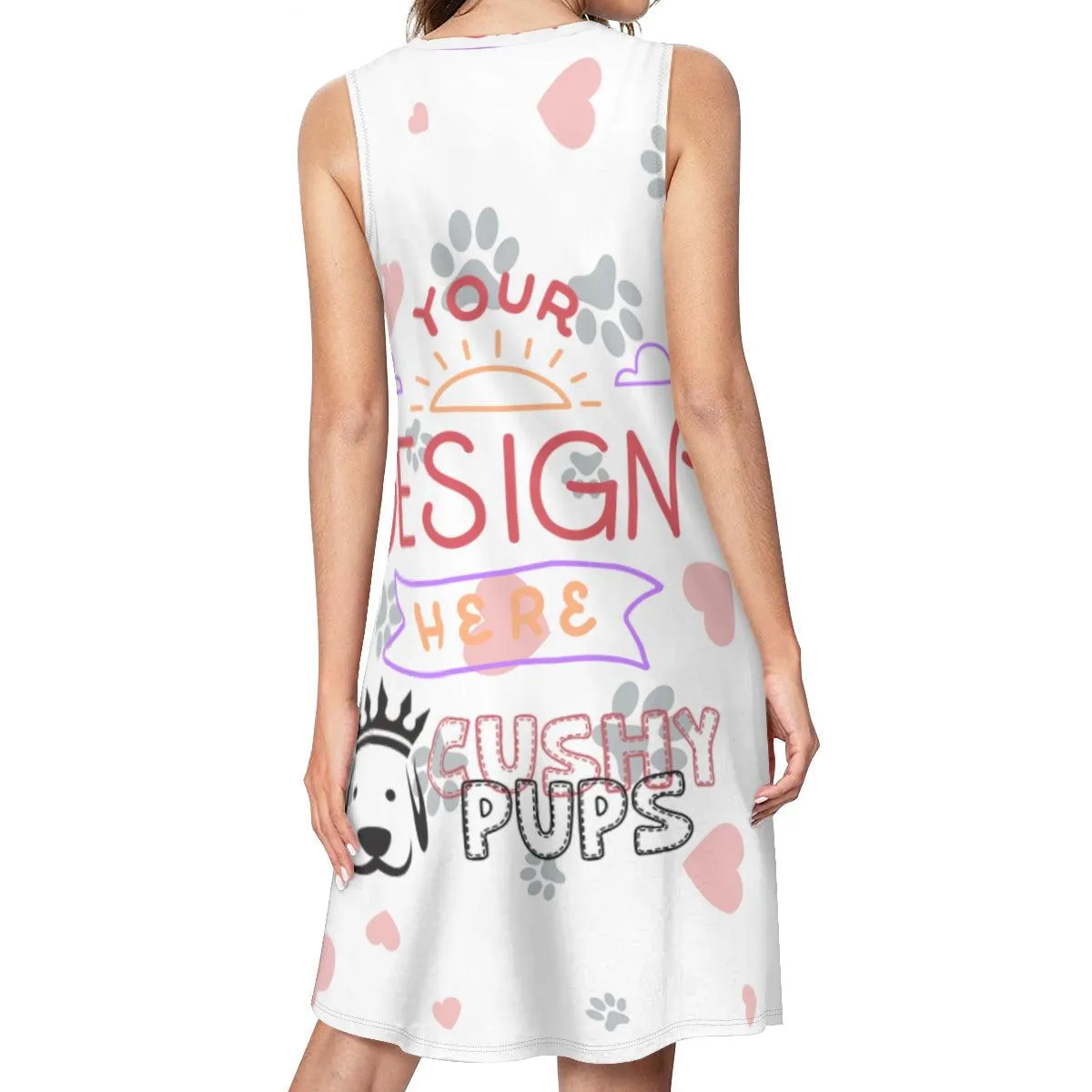 Custom Print Dress Shirt - Personalised Dress Shirt with Custom Design by Cushy Pups