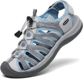 Dannto Women's Closed Toe Hiking Sandals Walking Water Sandal Comfort Athletic Sport Outdoor Sandals