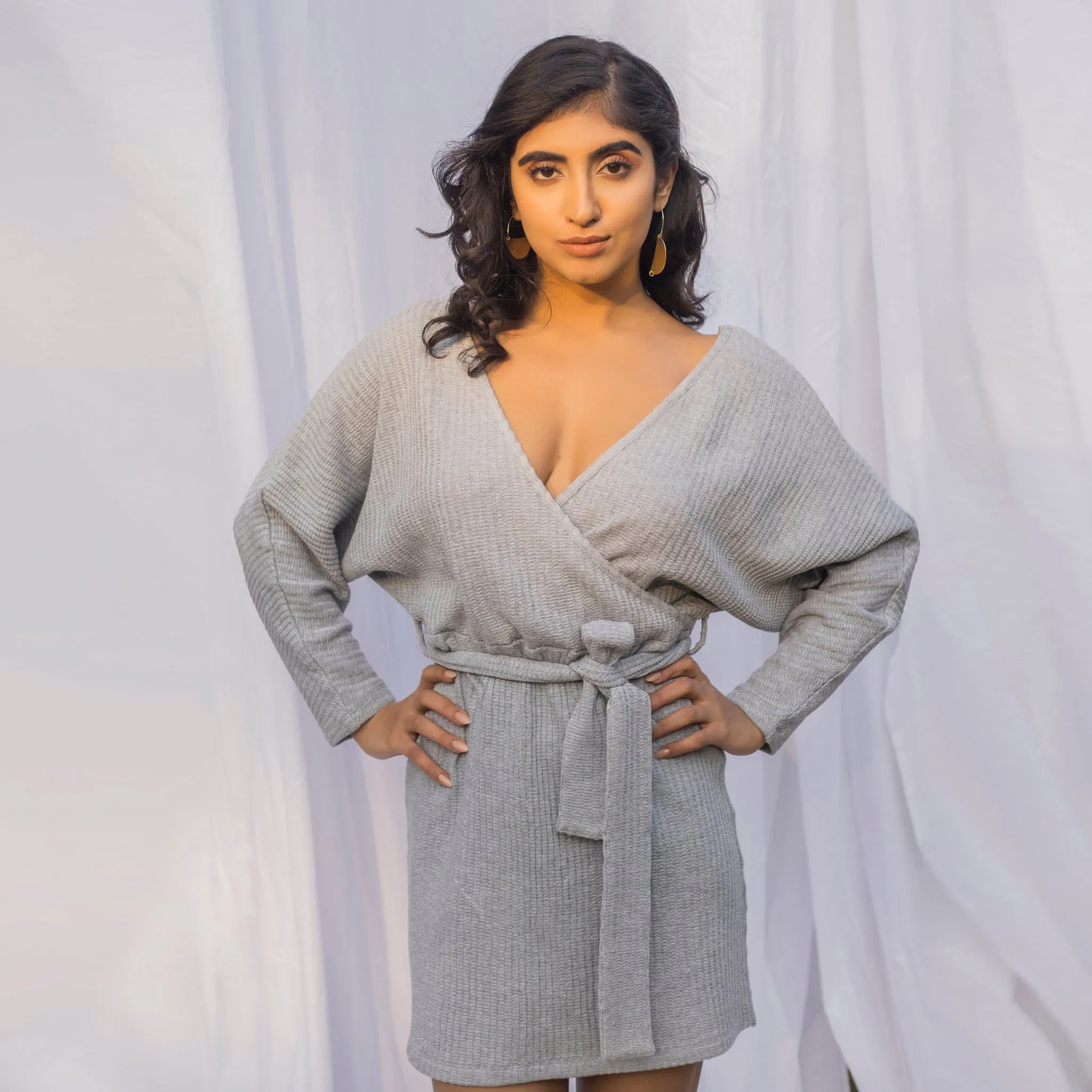 Darla Wrap Sweater Dress