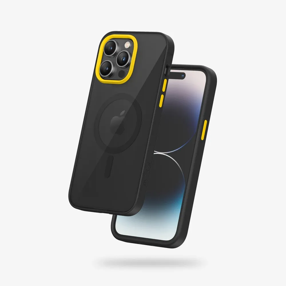 FLOLAB Surtect Tri-Fusion Magnetic for iPhone 14 Series Phone Case Black Black