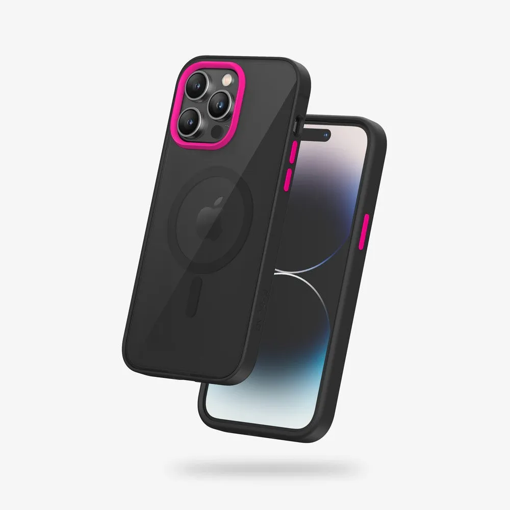 FLOLAB Surtect Tri-Fusion Magnetic for iPhone 14 Series Phone Case Black Black