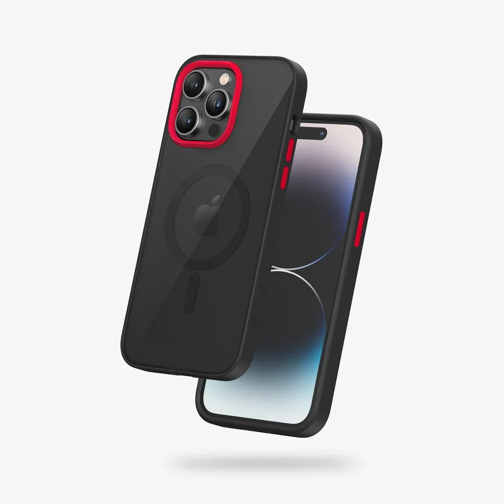 FLOLAB Surtect Tri-Fusion Magnetic for iPhone 14 Series Phone Case Black Black