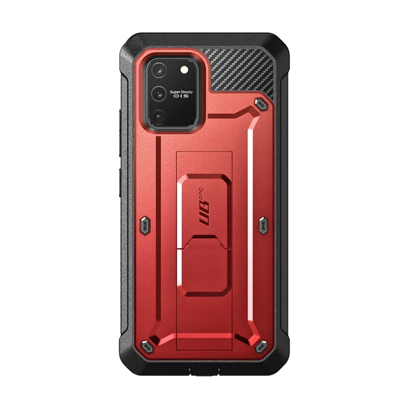 Galaxy S10 Lite Unicorn Beetle Pro Full Body Rugged Holster Case-Metallic Red