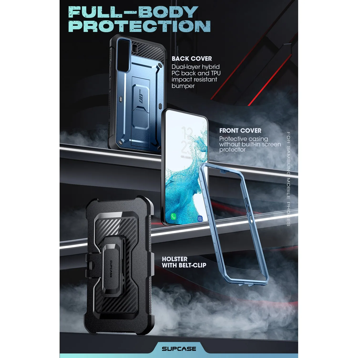 Galaxy S22 Plus Unicorn Beetle PRO Rugged Case-Metallic Blue