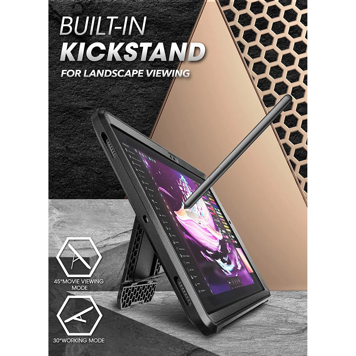 Galaxy Tab A8 10.5 inch (2022) Unicorn Beetle PRO Full-Body Case-Black