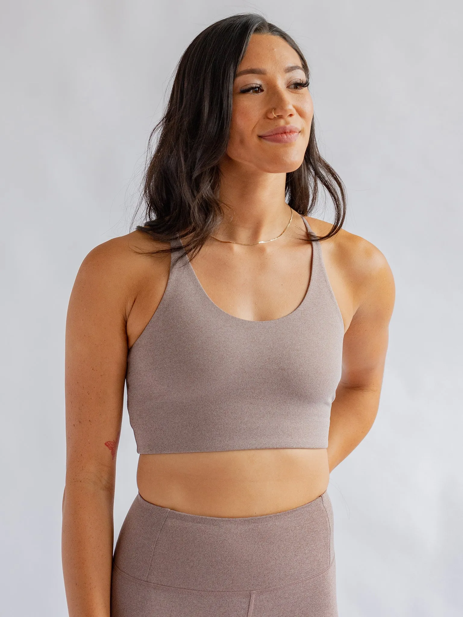 Girlfriend Collective Float Cleo Bra - Heather Cocoon