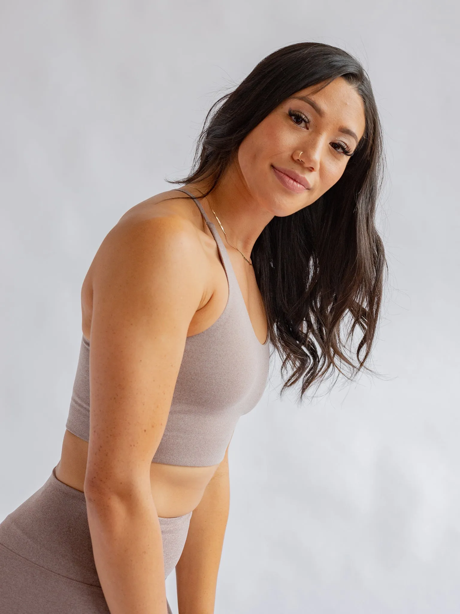Girlfriend Collective Float Cleo Bra - Heather Cocoon