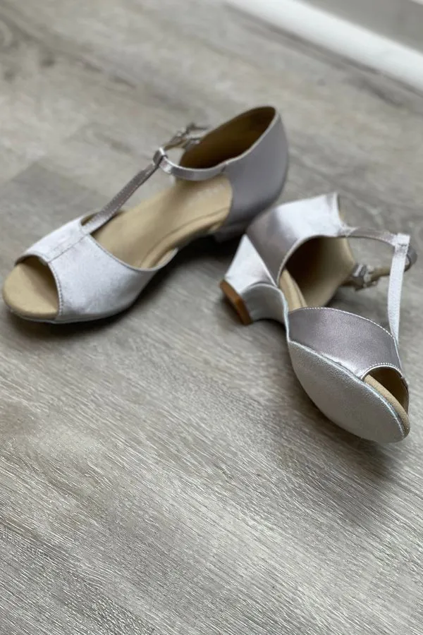 Girls Isabella 1 Inch Ballroom Shoe - Silver