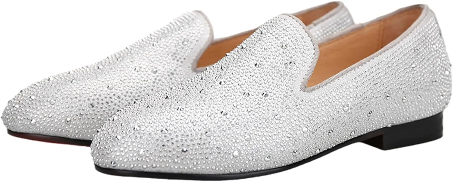HI&HANN Toddler Boys Spiked Leather Loafers Tasseled Dress Shoes Little Kid Leather Shoes Slip On Parent-Child Loafer Flats Shoes Matching Outfits