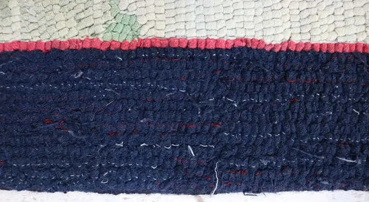 Hooked Rug Schoolhouse Signed & Dated Charming