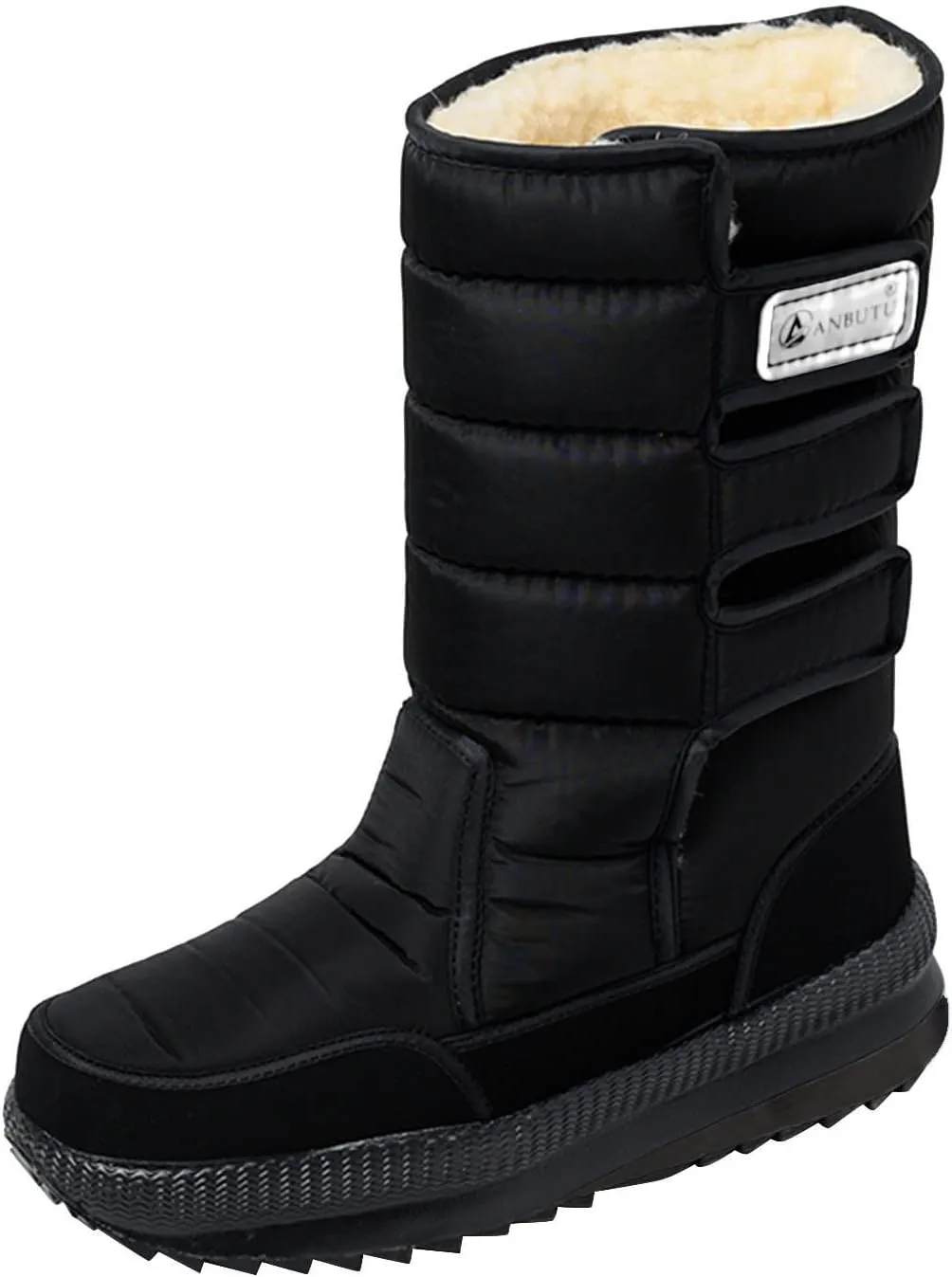 Insulated Snow Boot Women Winter Warm Hook Loop Snow Boots Warm Work Boots Knee High Boots Women Ankle Booties