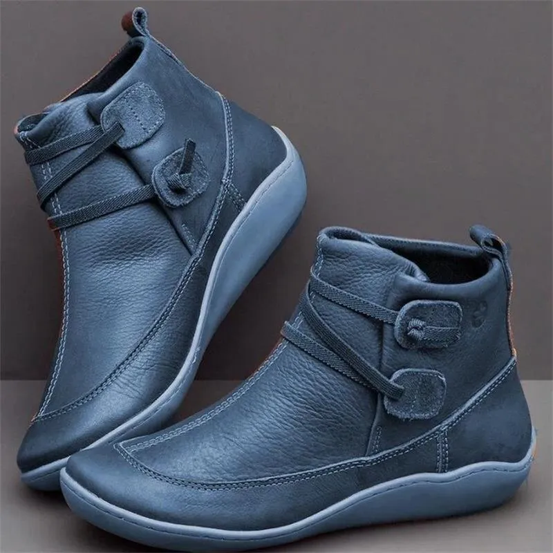 Jane - Casual vintage style short ankle boots for women