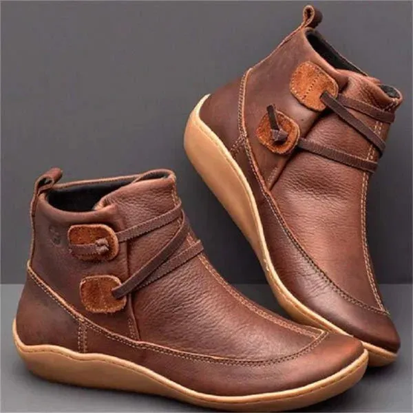 Jane - Casual vintage style short ankle boots for women