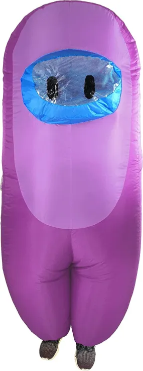 Kid's Purple Amongst Us Imposter Crewmate Killer Inflatable Costume