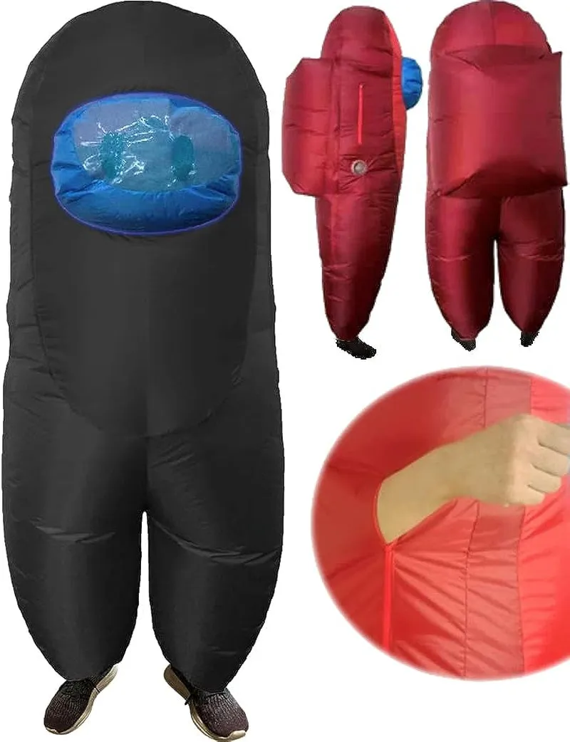 Kid's Purple Amongst Us Imposter Crewmate Killer Inflatable Costume