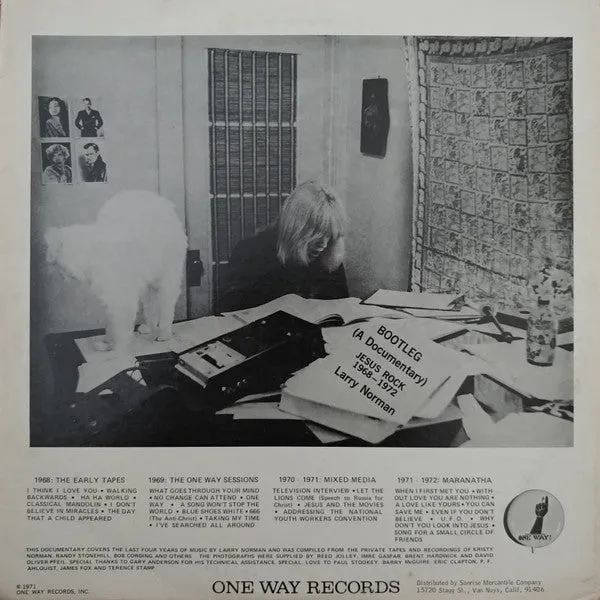 LARRY NORMAN - BOOTLEG (*Pre-owned "'Bootleg' Outlined in White w Gold Label" 2 LP Set, Gatefold, 1971, One Way Records)