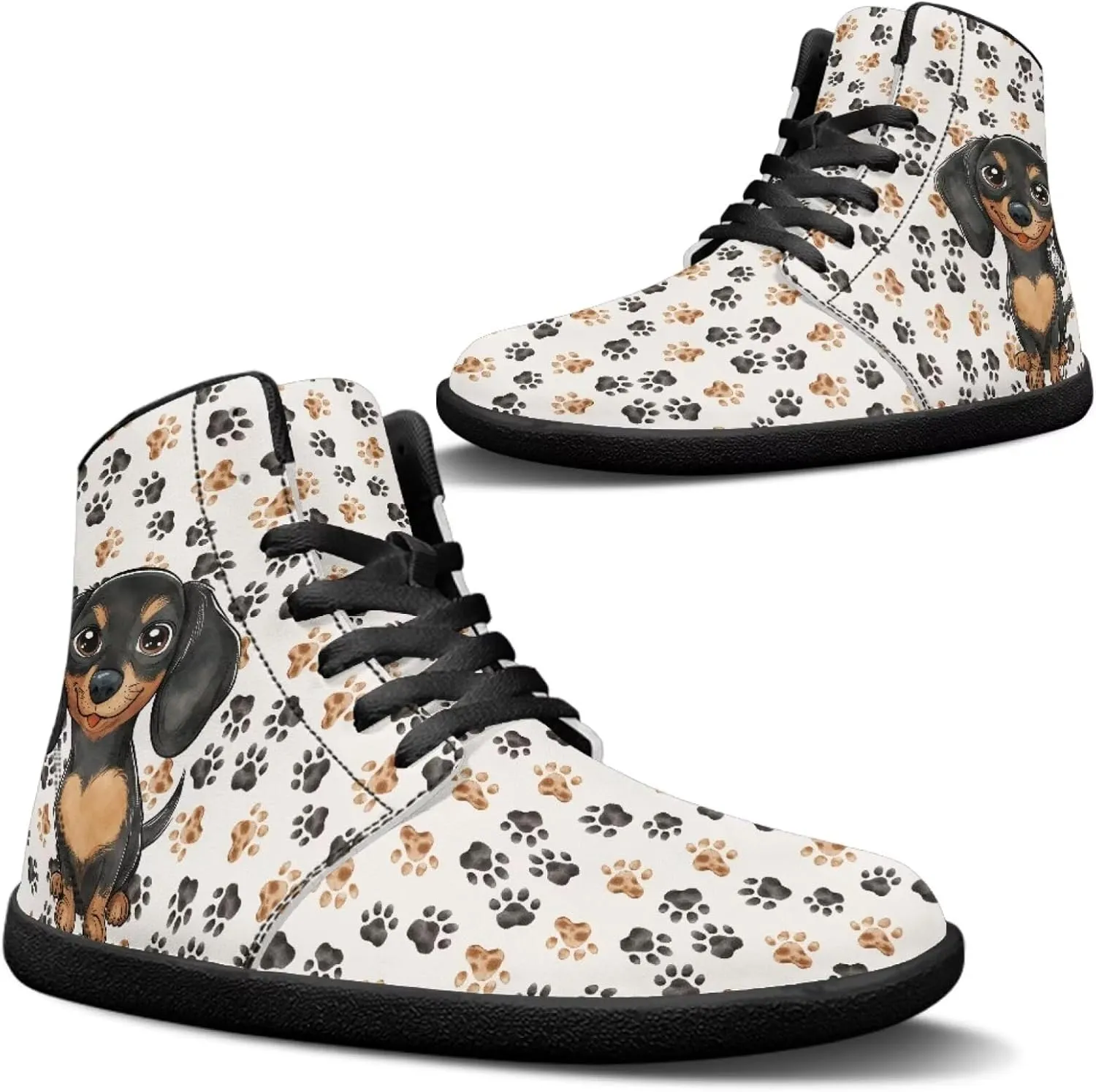 Mens Wide High-Top Barefoot Sneaker Minimalist Zero Drop Sole Walking Shoes Casual Footwear PU Leather Mens Shoes