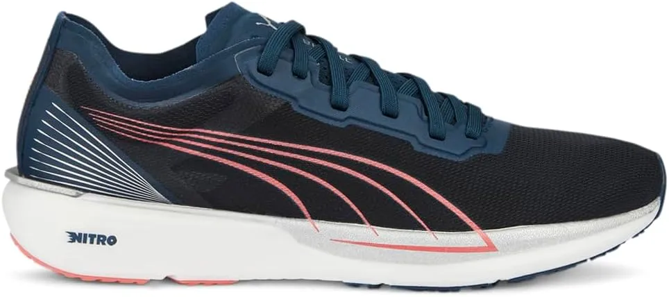 PUMA Womens Liberate Nitro Running Sneakers Shoes Neutral - Black, Blue - Size 8.5 M