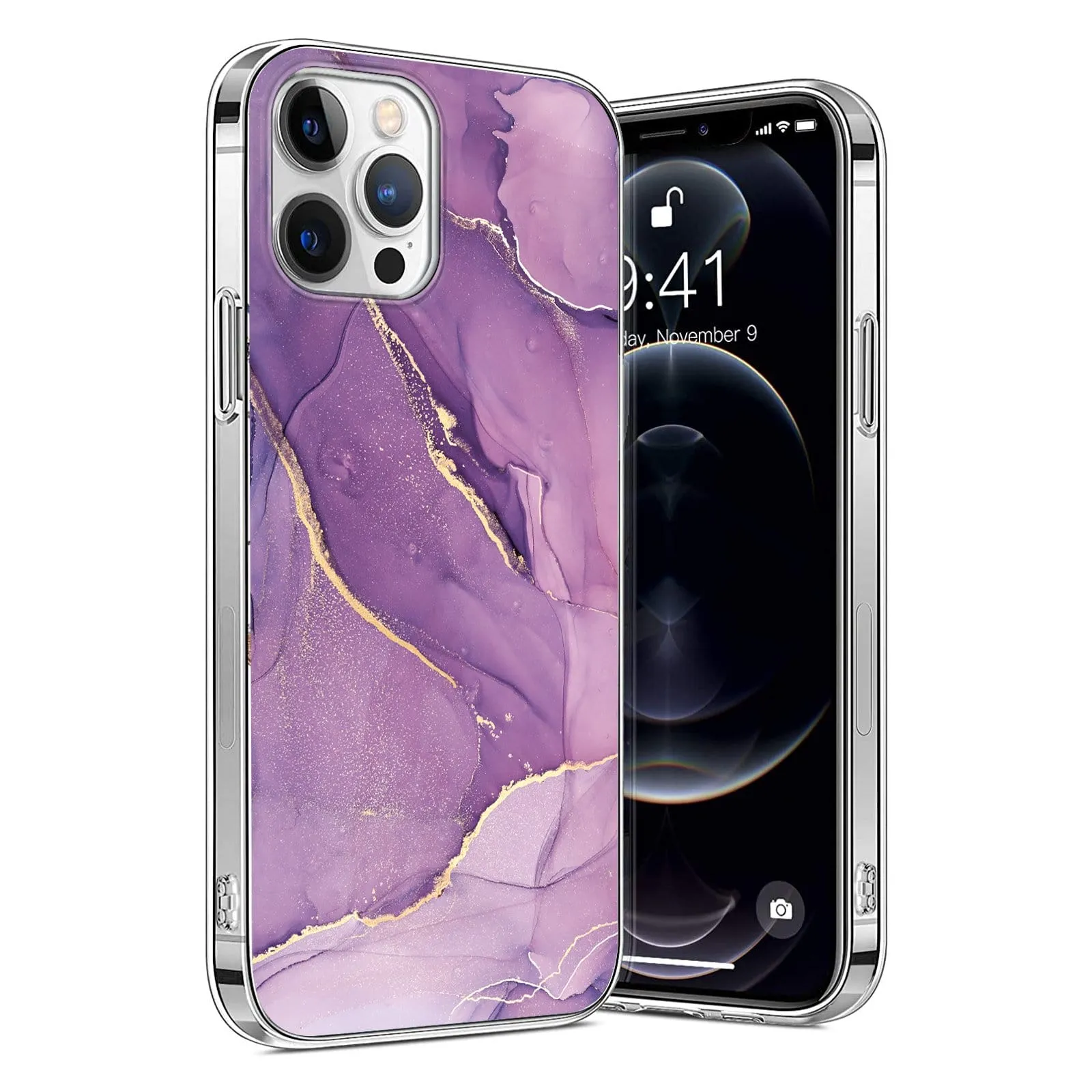 Purple Marble Series Case - iPhone 13 Pro
