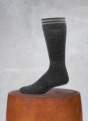 Solid Merino Wool Cushion Foot Sock in Grey