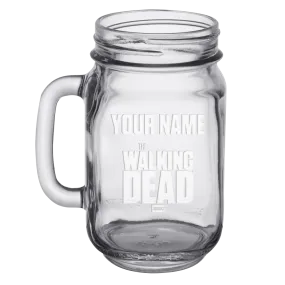 The Walking Dead Logo Personalized Laser Engraved Mason Jar