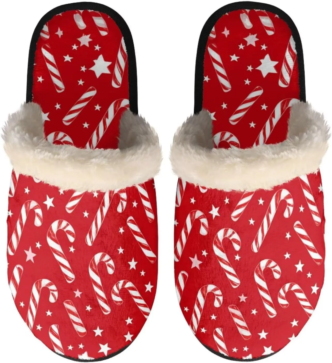 Winter Indoor Fuzzy Slippers for Women Christmas Halloween Fall Thanksgiving Daily Home Warm Cozy Non-slip
