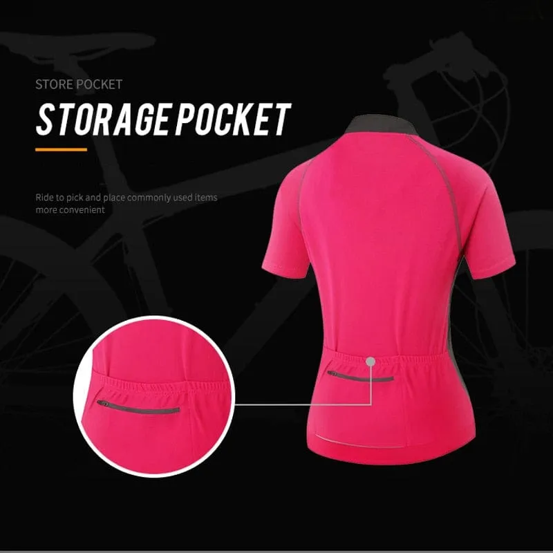 Womens Breathable Moisture Wicking Shirt - Pocket & Reflective Strip