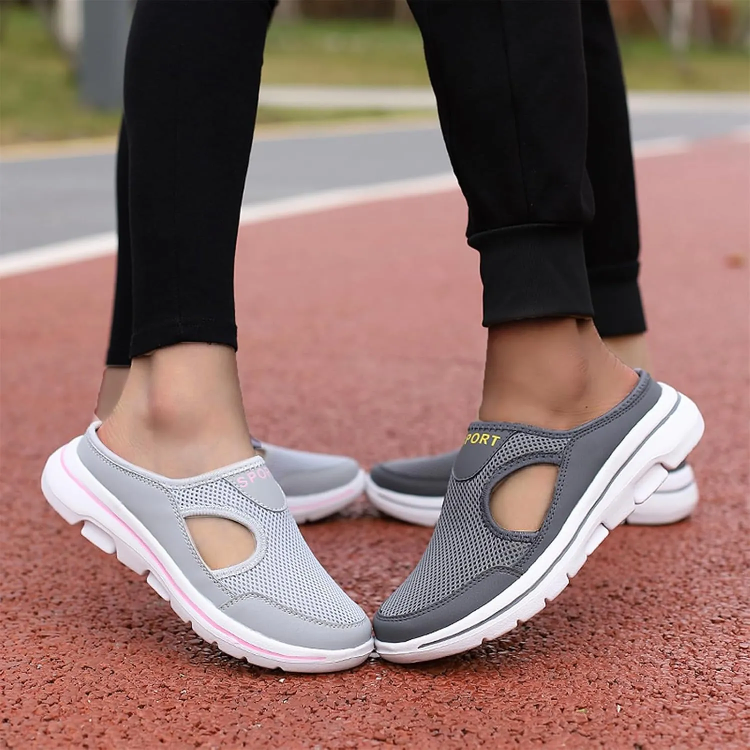 Women's Mules & Clogs Orthopedic Diabetic Mules Lightweight Open Back Shoes Comfort Closed Toe Walking Slides Casual Unisex Slippers Breathable Anti-Skid Sole Shoes