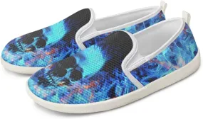 Women's Skull Outdoor Loafer Casual Wedding Shoes Mesh Dress Flat Classic Leisure Work Loafers