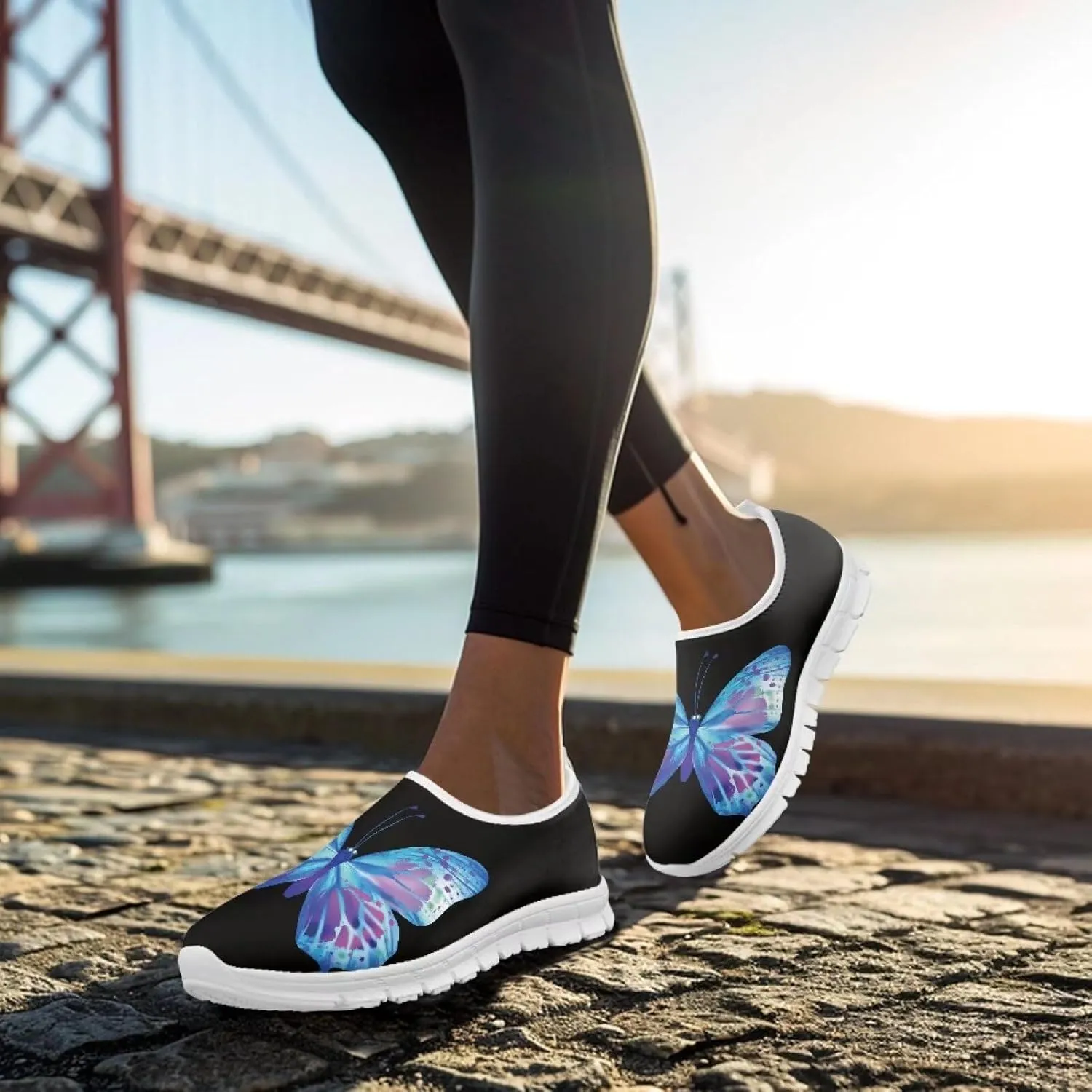Women's Sneaker Casual Low Top Hiking Sneaker Lightweight Breathable Slip On Outdoor Soft Holiday Shoes for Womens