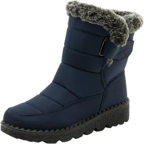 Womens Snow Boots Waterproof Adults Snow Boots Fall 2024 Women Winter Snow Boots Warm Fur Lined Short Slip On Boot Women Rain Boots Women Men Winter Booties