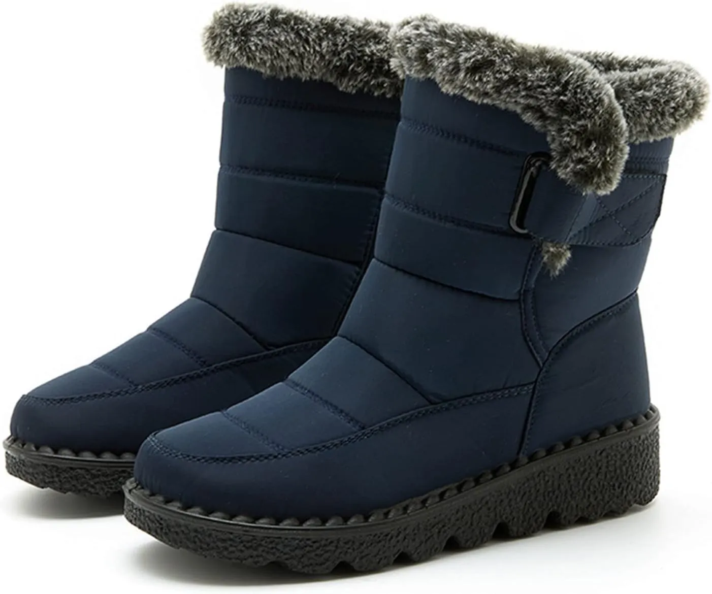 Womens Snow Boots Waterproof Adults Snow Boots Fall 2024 Women Winter Snow Boots Warm Fur Lined Short Slip On Boot Women Rain Boots Women Men Winter Booties