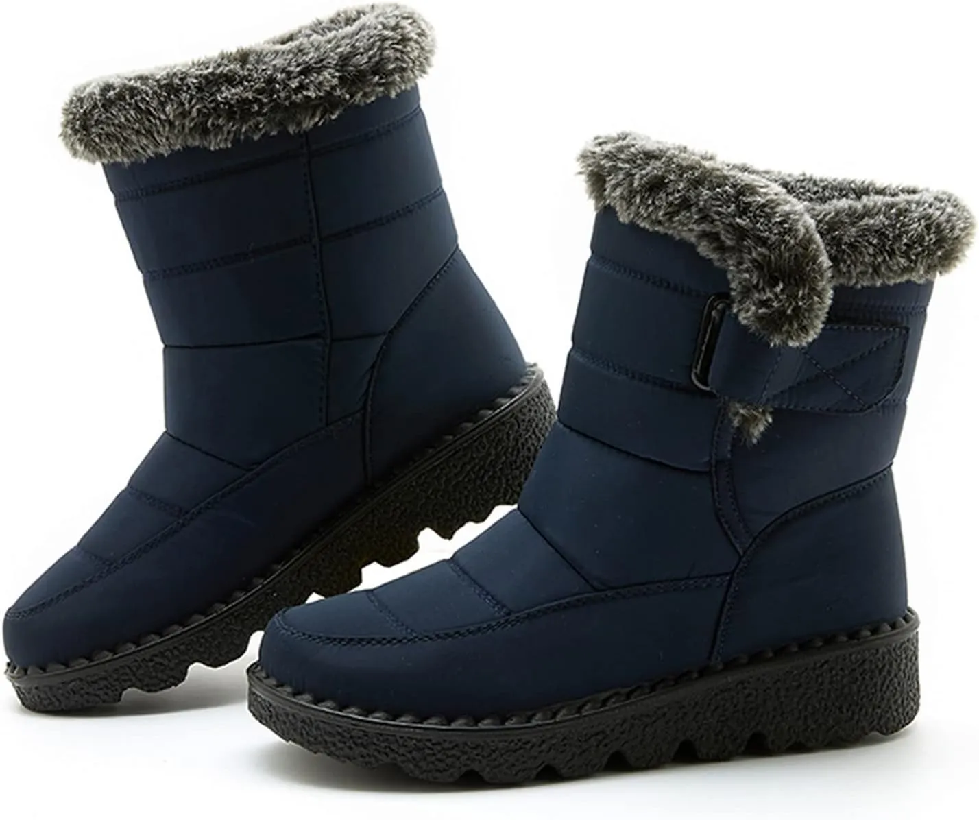 Womens Snow Boots Waterproof Adults Snow Boots Fall 2024 Women Winter Snow Boots Warm Fur Lined Short Slip On Boot Women Rain Boots Women Men Winter Booties