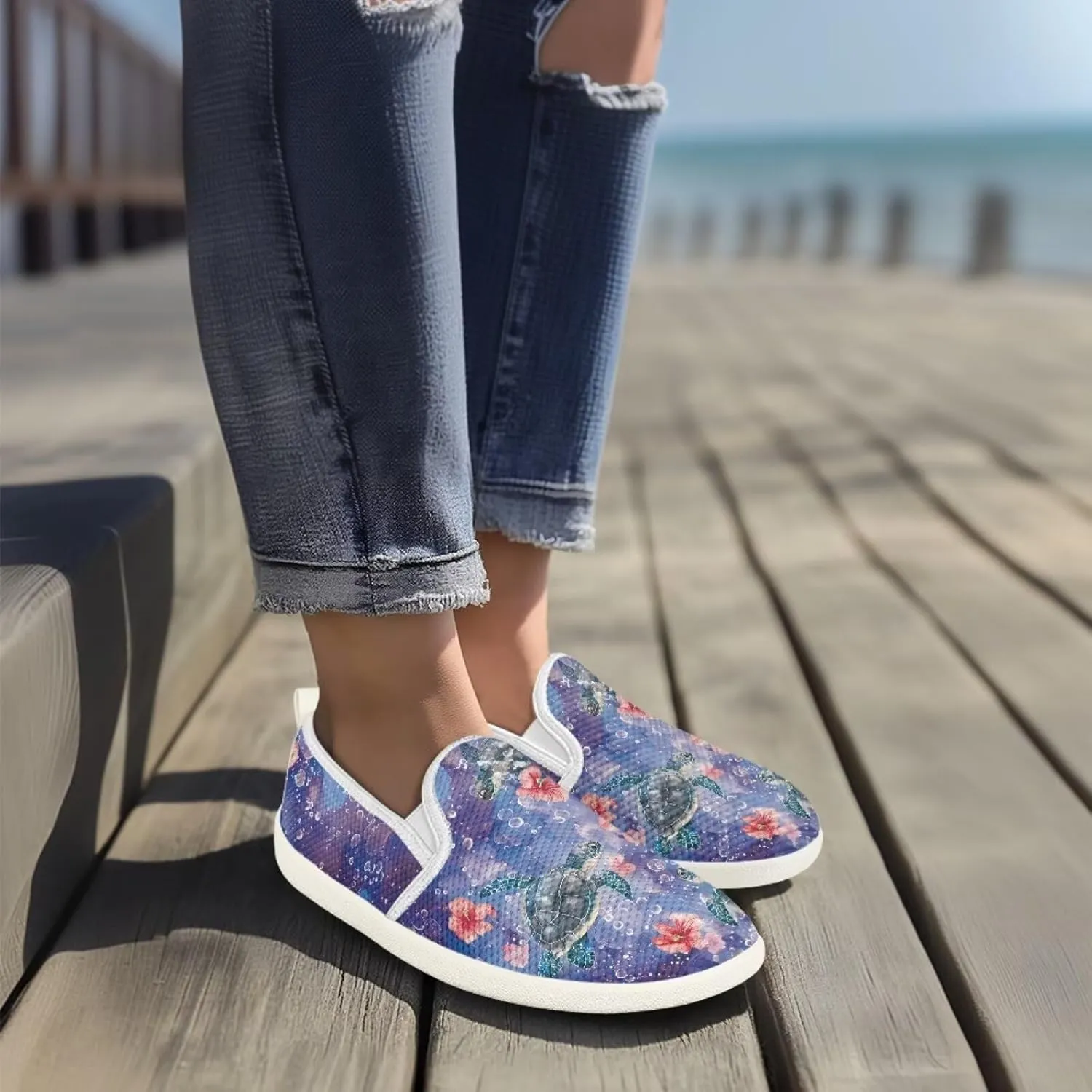 Womens Turtle Outdoor Loafer Casual Wedding Shoes Dress Flat Classic Leisure Driving Walking Shoes