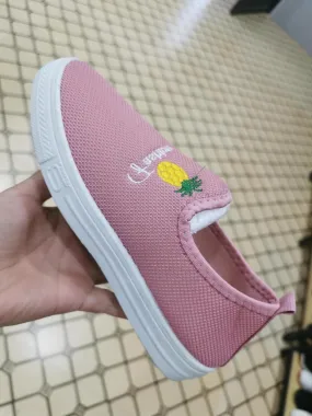 Women's Walking Running Shoes Lightweight Slip On Tennis Workout Gym Shoes Loafers, Walking Shoes, Court Sneakers, Slow Walking Shoes (Pink & White)